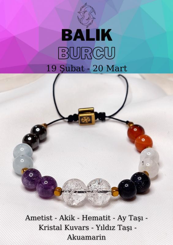 Balık Burcu Ayarlanabilir Unisex Bileklik