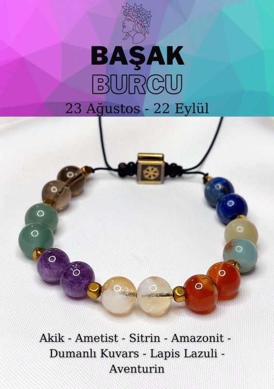 Başak Burcu Ayarlanabilir Unisex Bileklik