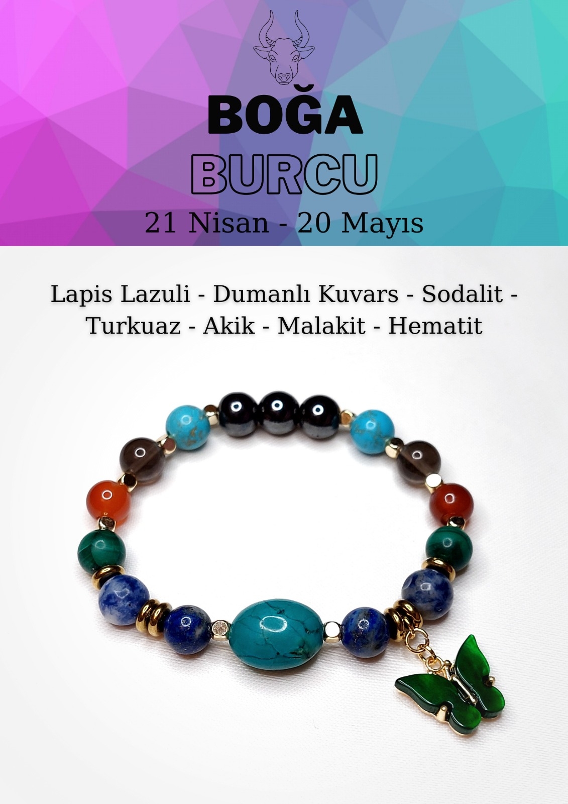 Boğa Burcu Kadın Bilekliği