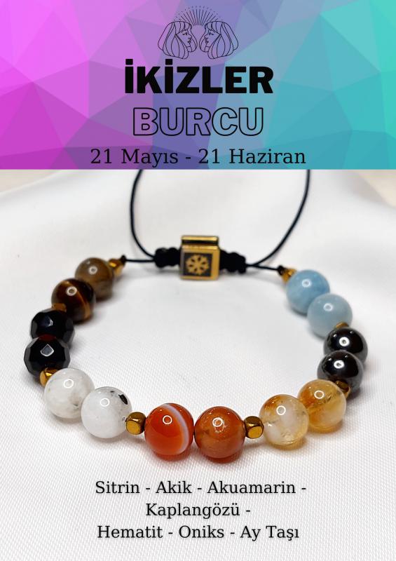 İkizler Burcu Ayarlanabilir Unisex Bileklik