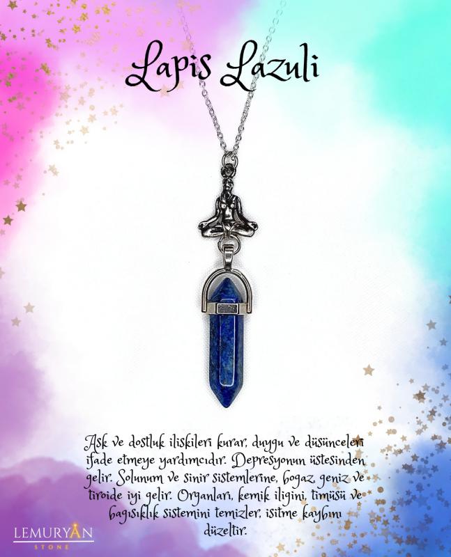 Lapis Lazuli Doğaltaş Pandül Kolye