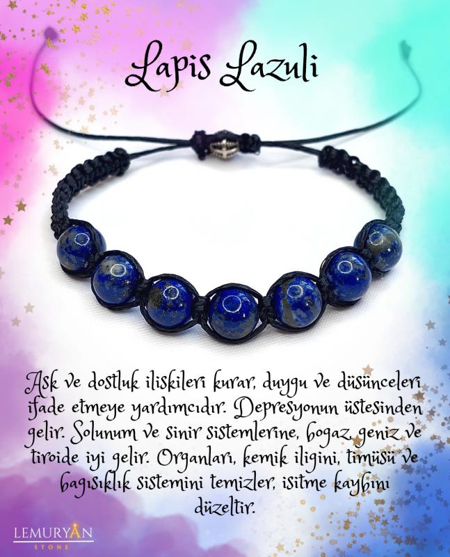 Lapis Lazuli Ayarlanabilir Bileklik