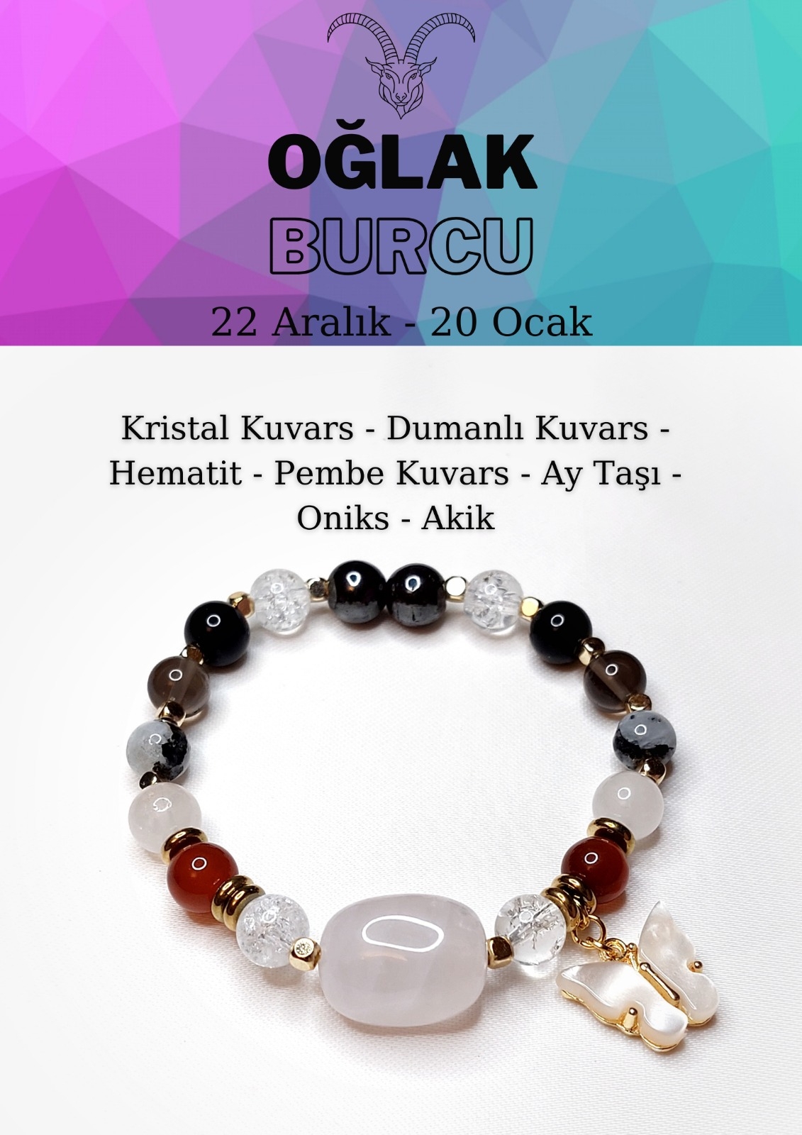 Oğlak Burcu Kadın Bilekliği