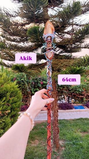 Akik Plaka & Lotus Enerji Değneği (Asa)