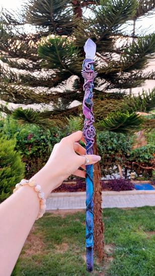 Ametist & Obsidyen Wand Enerji Değneği