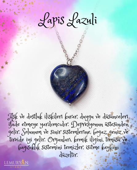 Lapis Lazuli Kalp Kolye Ucu