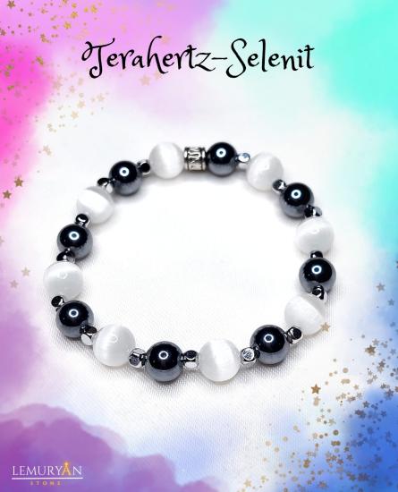 Selenit & Terahertz Unisex Bileklik