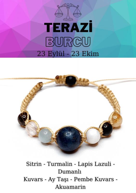 Terazi Burcu Bohem Ayarlanabilir Unisex Bileklik