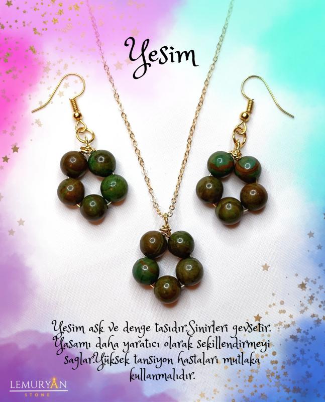 Yeşim Tasarım Kolye & Küpe Set